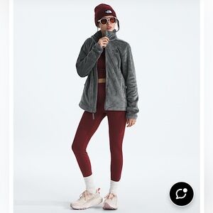 The North Face  Osito fleece zip front jacket in dark grey size M